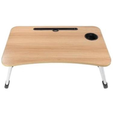 Imagem de Mesa Suporte para Notebook MDF Dobrável Portátil Cama Sofá - Livon, Ma