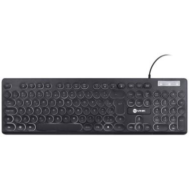 Imagem de Teclado Chocolate Slim Multimidia Teclas Redondas Led Branco Metros Usb - Tc200