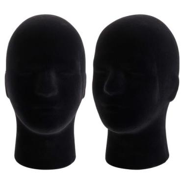 Imagem de Suporte de cabeça de manequim Hedume Foam Black Velvet Male x2