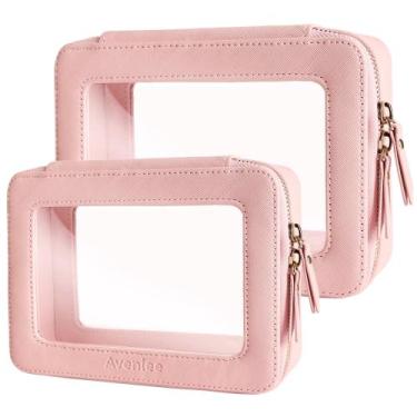 Imagem de Conjunto organizador de bolsas de maquiagem Aveniee Clear Travel Toile
