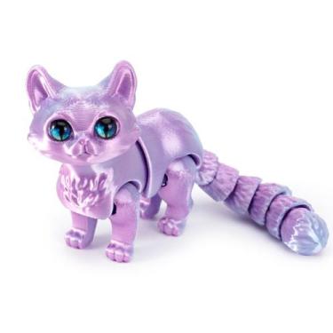 Imagem de Brinquedo articulado preto para gatos QINGMIAO impresso em 3D, roxo cl
