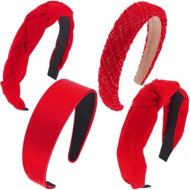 Imagem de Bandana de veludo vermelho Taiyin para mulheres, presente de Natal, 4 