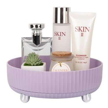 Imagem de Bandeja organizadora de perfume de maquiagem Anyoifax 360 Rotating Pur