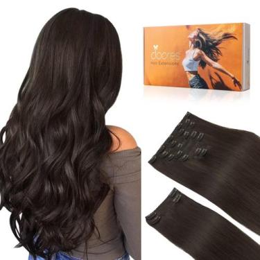 Imagem de Extensões de cabelo DOORES Real Human Hair Dark Brown 150g