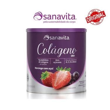 Imagem de Colágeno Skin - Sanavita - Morango com Açaí - 300g