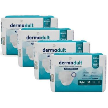 Imagem de KIT 4 PCT Roupa Íntima Descartável Para Adulto Dermadult Pants Premium