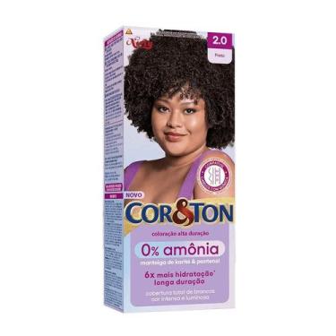 Imagem de Coloração Alta Duração Cor&ton 0% Amônia Preto 2.0 - Cor e Ton