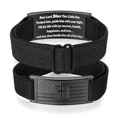 Imagem de Pulseira de cruz para meninos, presentes de batismo, meias de Natal, adolescentes, crianças, joias cristãs, idades 8, 12, 6, 7, 9, 10, 11, 13 anos, para meninos, ideias de presente de aniversário