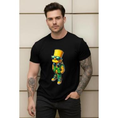 Imagem de Camisa Masculina Premium Estampada Bart Simpson Algodão - Versitz, Pre