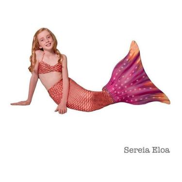 Imagem de Cauda de Sereia Completa Confortável p/ Nadar Nadadeira Eloá
