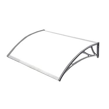 Imagem de Toldo de varanda ao ar livre dossel porta frontal abrigo de chuva de policarbonato, proteção UV contra chuva e neve (tamanho: 60 x 150 cm) (uma cor 80 x 150 cm)