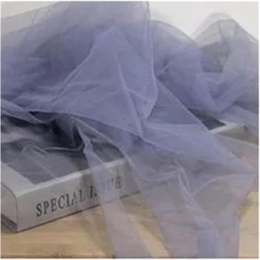 Imagem de Rolo De Fio De Malha Luz Gaze Nevoeiro Tecido De Malha Macio Delicado Cor Pura Fio De Renda Para Diy Fundo Véu Vestido De Noiva Fada Decoração De Tule, Gray a, L 200CM x W 160CM