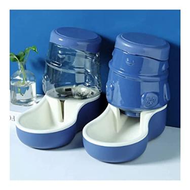 Imagem de Conjunto de comedouro para animais de estimação, alimentador automático para gatos e bebedouro de 3,2 L, dispensador automático de água e comida para bebedouro de gato e gato pequeno e médio