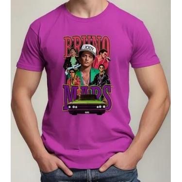 Imagem de Camiseta Camisa de Algodão Adulto Masculina Feminina  Bruno Mar s Músi
