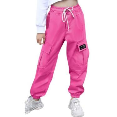 Imagem de Calça cargo SANGTREE feminina com elástico na cintura com cordão verme