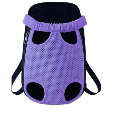 Imagem de Mochila Canguru Pet para Transporte Bolsa para Gato Ou Cachorro Alça Ajustável Para Compras No Supermercado Ou Passeios No Parque Bolsa Pet Leve E Resistente (Lilás,P)
