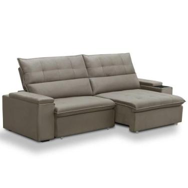 Imagem de Sofá Retrátil Reclinável Para Sala 4 Lugares 270cm Niels F04 Veludo Ma