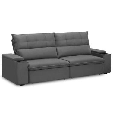 Imagem de Sofá Retrátil Reclinável Para Sala 4 Lugares 270cm Niels F04 Veludo Ci