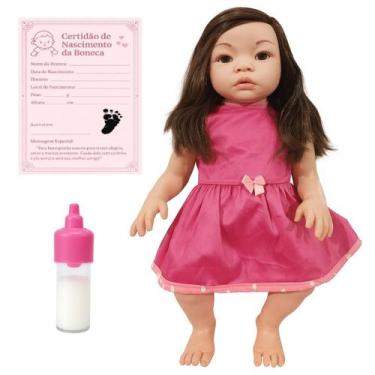 Imagem de Kit Boneca Baby Kiss Sid Nyl 45cm Com Acessórios de Bebê