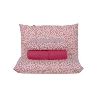 Imagem de Jogo De Lençol 4 Peças Casal Percal 180 Fios Homme 60% Algodão 40% Pol