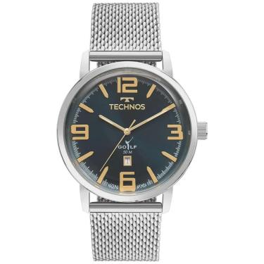 Imagem de Relógio Technos Masculino Ref: 2115ubk/1a Golf Mesh Prateado