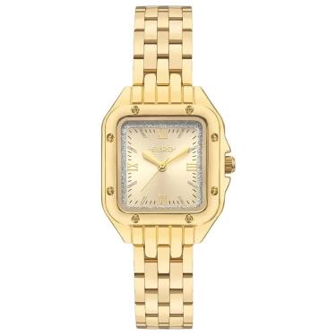 Imagem de Relógio Euro Feminino Ref: Eu2035zai/4d Clássico Retangular Dourado