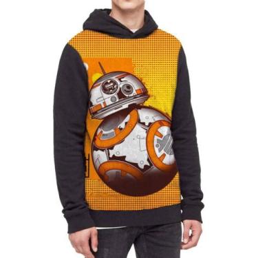 Imagem de Moletom Com Capuz Star Wars Robo Bb-8 Ref:438 - smoke, Preto, P