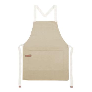 Imagem de Avental Grande Plus Size Bege Caqui Algodao Vegano Bar