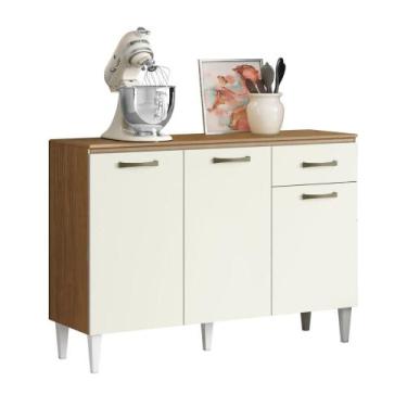 Imagem de Balcão com Tampo Cozinha Atenas 3 Portas e 1 Gaveta - Aramóveis, Ataca