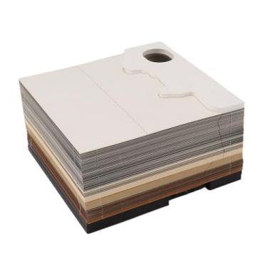 Imagem de Aqur2020 Bloco de Notas 3D, Nota Adesiva do Castelo Com Calendário Semanal 2025, Organizador de Mesa de 9x9cm Com Luz LED para Presente de Escritório