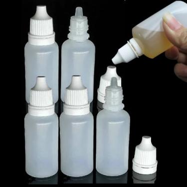 Imagem de 5 peças de garrafa de plástico vazia conta-gotas de amostra líquida para olhos ferramenta de artesanato reutilizar cola aplicador, 20 ml