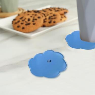 Imagem de Pacote de 2 porta-copos de plástico, porta-copos para bebidas, tapete de copo de estilo bonito para casa, escola, escritório, cafeteria, acampamento ao ar livre e muito mais, durável e lavável à mão.