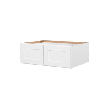 Imagem de Furinno Armário de cozinha com 2 portas, pronto para montar, 61 cm P x 83 cm L x 30 cm A, branco