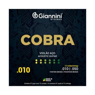 Imagem de Corda Giannini P/ Violão Aço de 12 Cordas GEEF12MF - EC0365