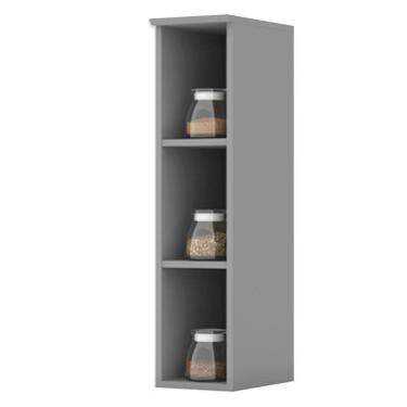 Imagem de Armario Aereo Com Nicho Mdf 20 Cm Americana C360 Cinza Henn