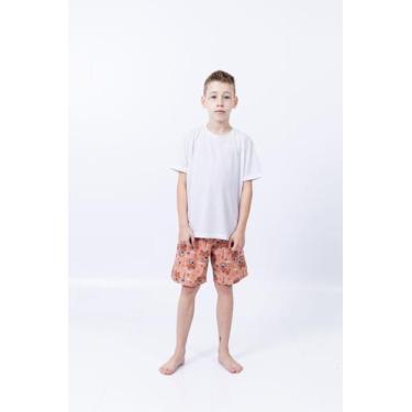 Imagem de Bermuda Menino Infantil Juvenil de Tactel Estampado Secagem Rápida - N