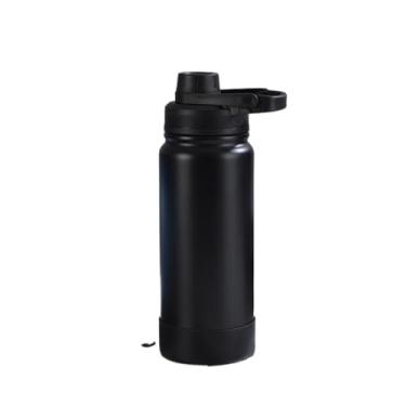 Imagem de Garrafa TéRmica Esportiva em Aço InoxidáVel com Proteção TéRmica em Silicone e AlçA Isolada, 350 ml(preto,350ml)