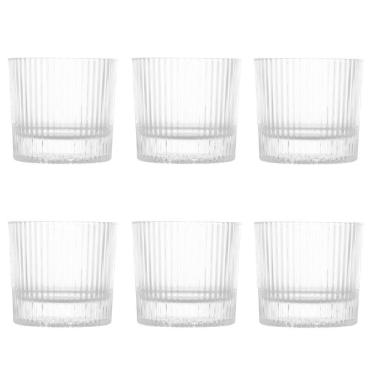 Imagem de Conjunto 06 Copos água-whisky De Cristal 300 Ml Lines Wolff