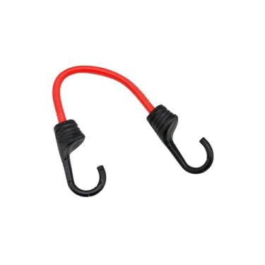 Imagem de Deevoka Bicicleta bungee cabo bungee cinta fixa motocicleta bagagem cinta durável elástico cinta de carga da bicicleta rack cabo para caminhadas, Vermelho 30cm