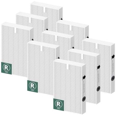 Imagem de Purificador de ar HEPA Filtro R de substituição para purificador de ar Honeywell HPA100/200/300 e 5000, Funmit pacote com 9 filtros HEPA verdadeiros compatíveis com filtro Honeywell R (HRF-R3 e HRF-R2