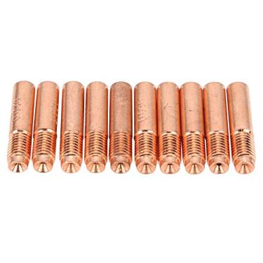 Imagem de Bicos condutores de cobre para soldagem MIG 10 unidades de pontas de contato de 0,8 mm, resistentes a altas temperaturas, acessórios de reposição duráveis ​​para máquinas e