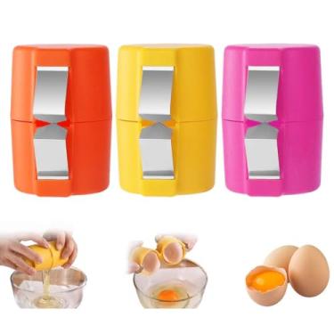 Imagem de Abridor de casca de ovo, biscoito de ovo para ovos crus, ferramenta manual de descascador de ovos cozidos, cortador de ovos multifuncional, biscoito e separador para cozinhar, acampamento, utensílios