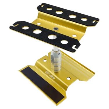 Imagem de RC Car Stand RC Repair Stand 360 Degree Rotation Lift or Lower for Traxxas Arrma Redcat Axial RC4WD HSP Losi 1/8 1/10 1/12 1/16 Scale RC Crawler Car Truck Buggies (Gold)