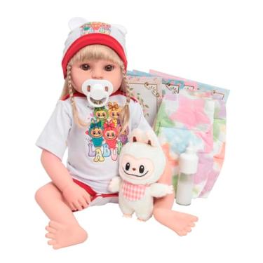 Imagem de Bebê Reborn Realista Com Acessórios 46cm Loira Pode Molhar