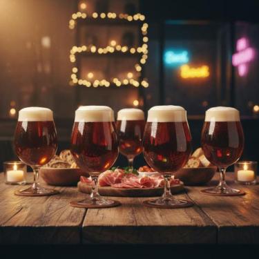 Imagem de Jogo de Taças de Cristal Bock para Cerveja 380ml 6pcs Ruvolo