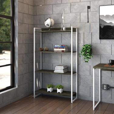 Imagem de Estante Dynamica 80X30X146cm C/04 Prateleiras Estrutura Branca - Compa