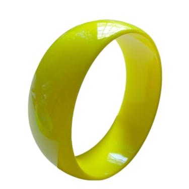 Imagem de Kicomvi Pulseira retrô neon dos anos 70, 80, pulseiras de plástico coloridas para mulheres, bijuterias de festa de cosplay, elastic, Metal, Sem Pedra Preciosa