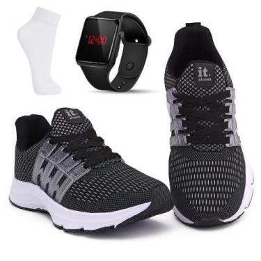 Imagem de Kit Tênis Academia Masculino + Relógio Digital LED + Meia - It Shoes, 