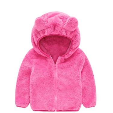 Imagem de Jaqueta Infantil Menina Urso Inverno Fleece Plush Inverno - anjo da ma