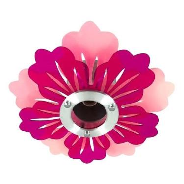 Imagem de Luminária Infantil Plafon - Flor Rosa Pink - Quarto Criança Menina - V